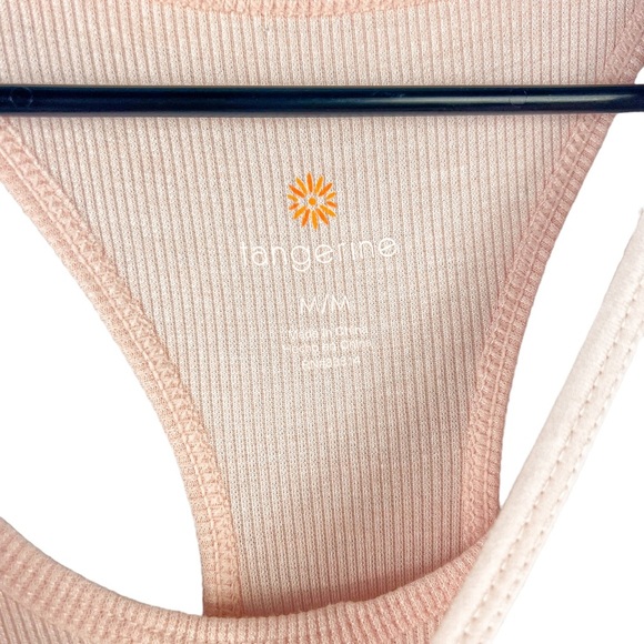 Tangerine Layered Short Sleeve Top Tank Mesh Light Pink Size M Athleisure - Picture 3 of 7